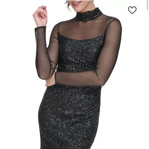BLACK SEQUIN FORMAL GOWN
